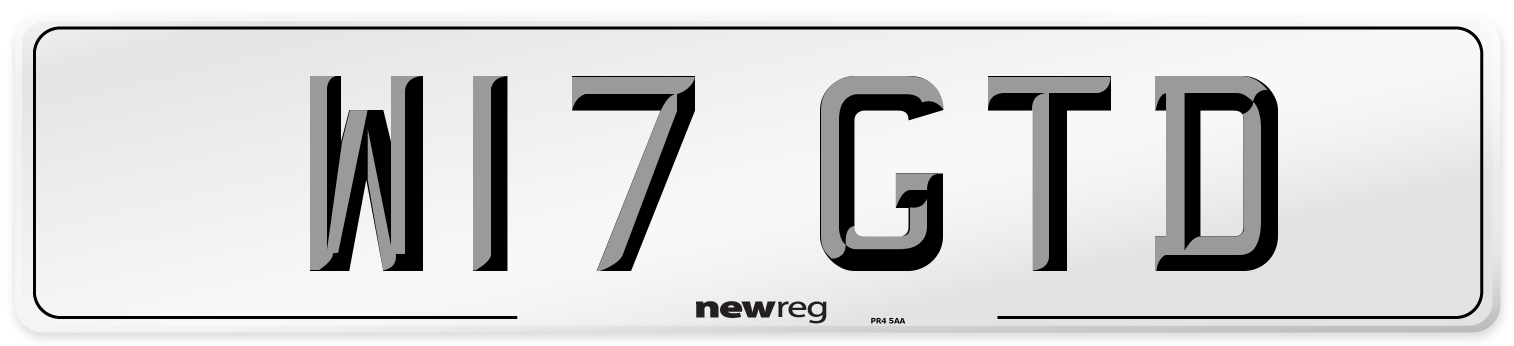 W17 GTD Number Plate from New Reg